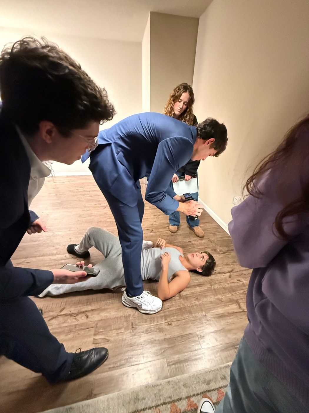 Behind the scenes image from College Gangsters