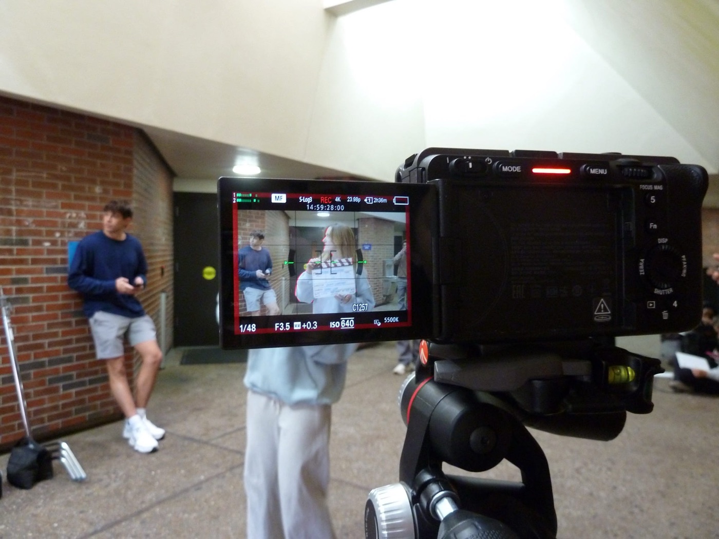 Behind the scenes image from College Gangsters