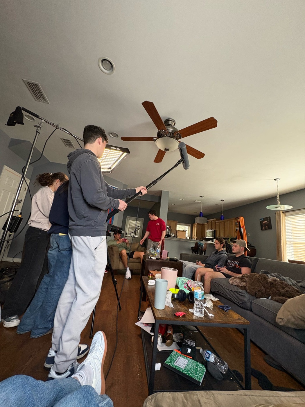 Behind the scenes image from College Gangsters