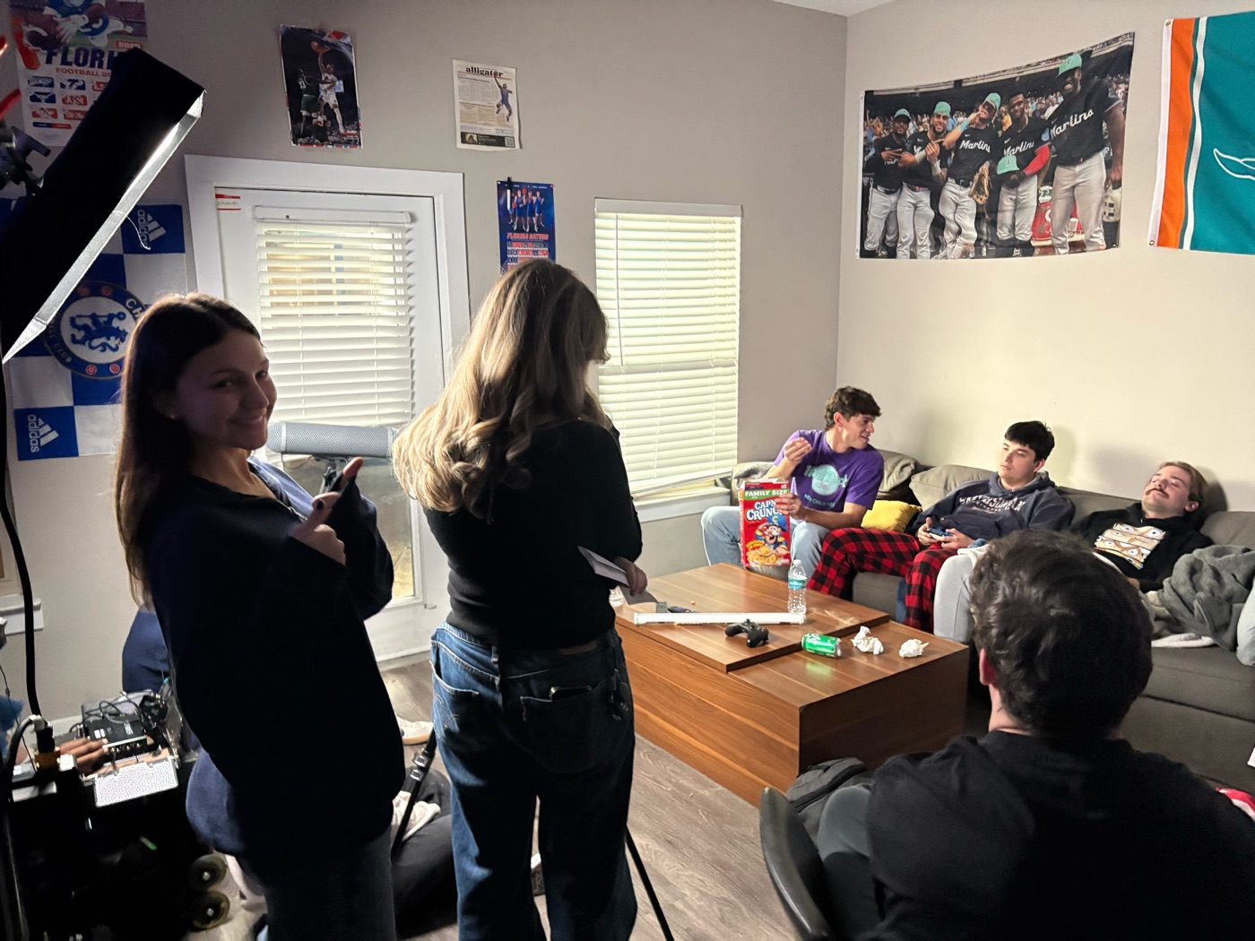 Behind the scenes image from College Gangsters