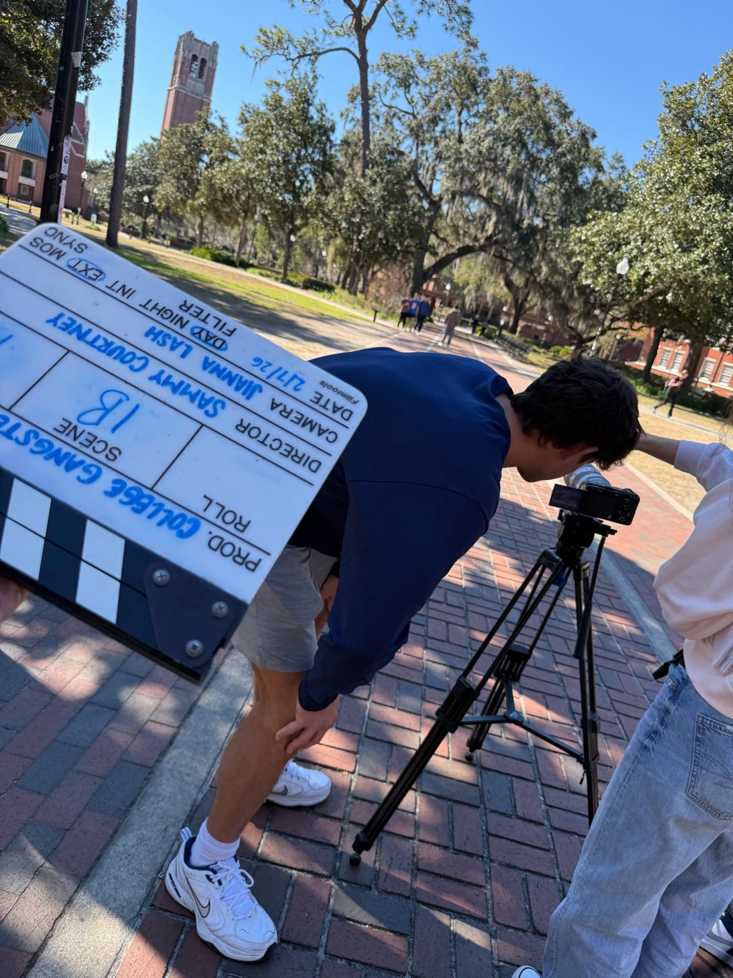 Behind the scenes image from College Gangsters